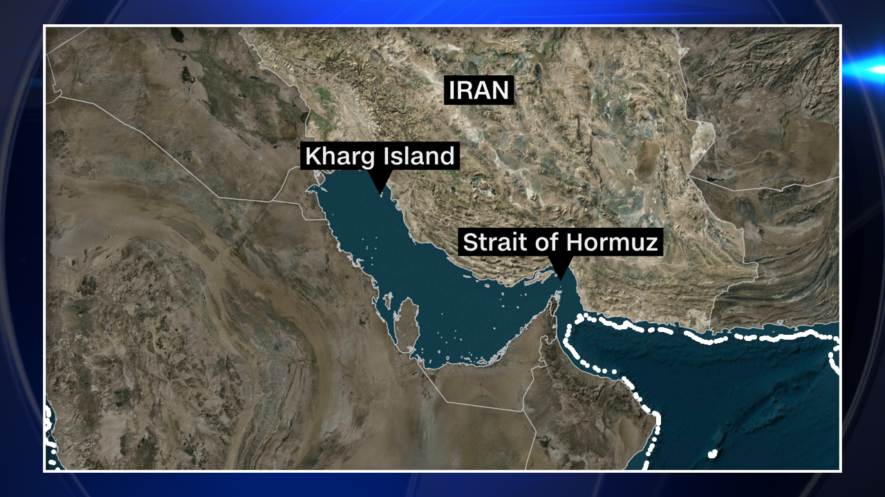 Trump says US bombed military sites on an island vital to Iran’s oil network