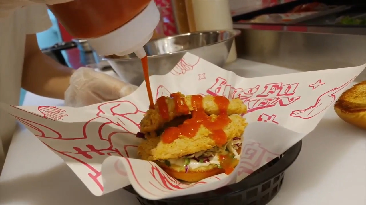 Kung Fu Chicken in Miami Beach offers delicious chicken steak, sandwich