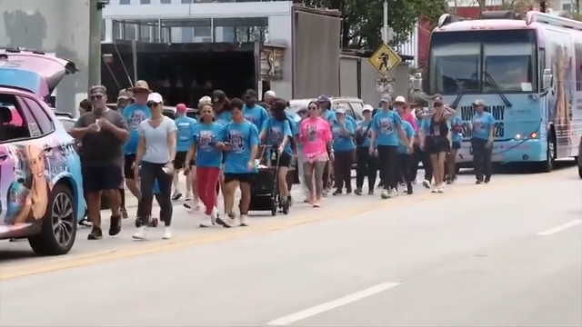 Participants take part in 5-mile walk across Miami for annual event that raises awareness for sexual assault