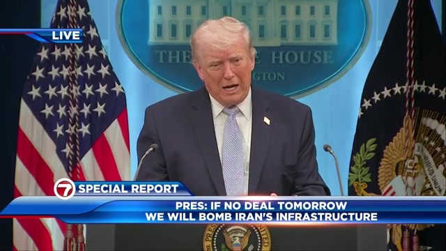 Trump widens threat to all of Iran’s power plants and bridges as his deadline for a deal approaches