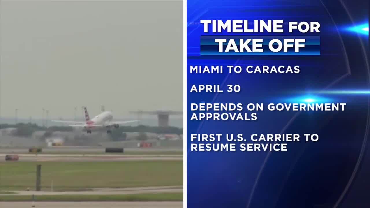 American Airlines expects to resume flights to Venezuela from MIA by April 30