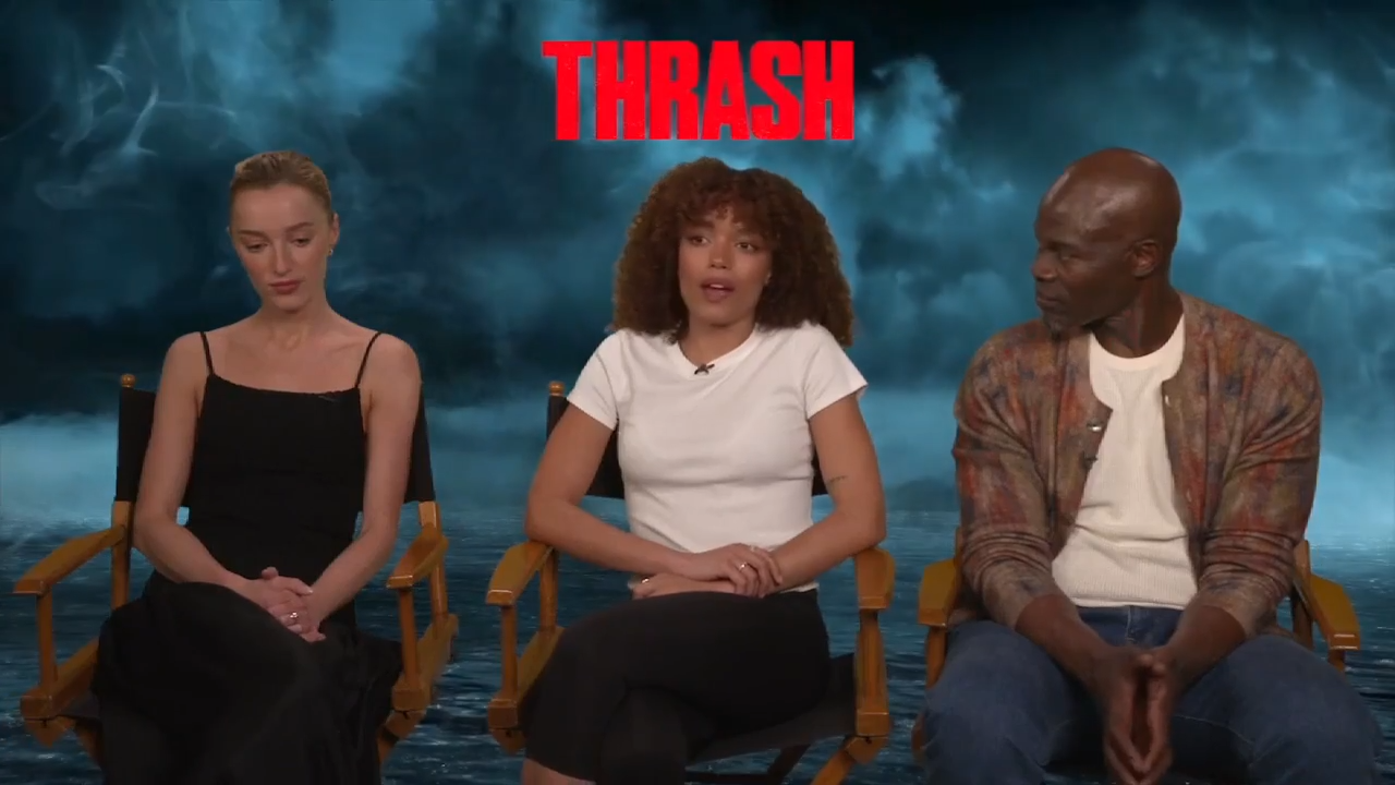 Cast of new Netflix thriller ‘Thrash’ discuss shark attacks and category 5 hurricanes during Miami premiere