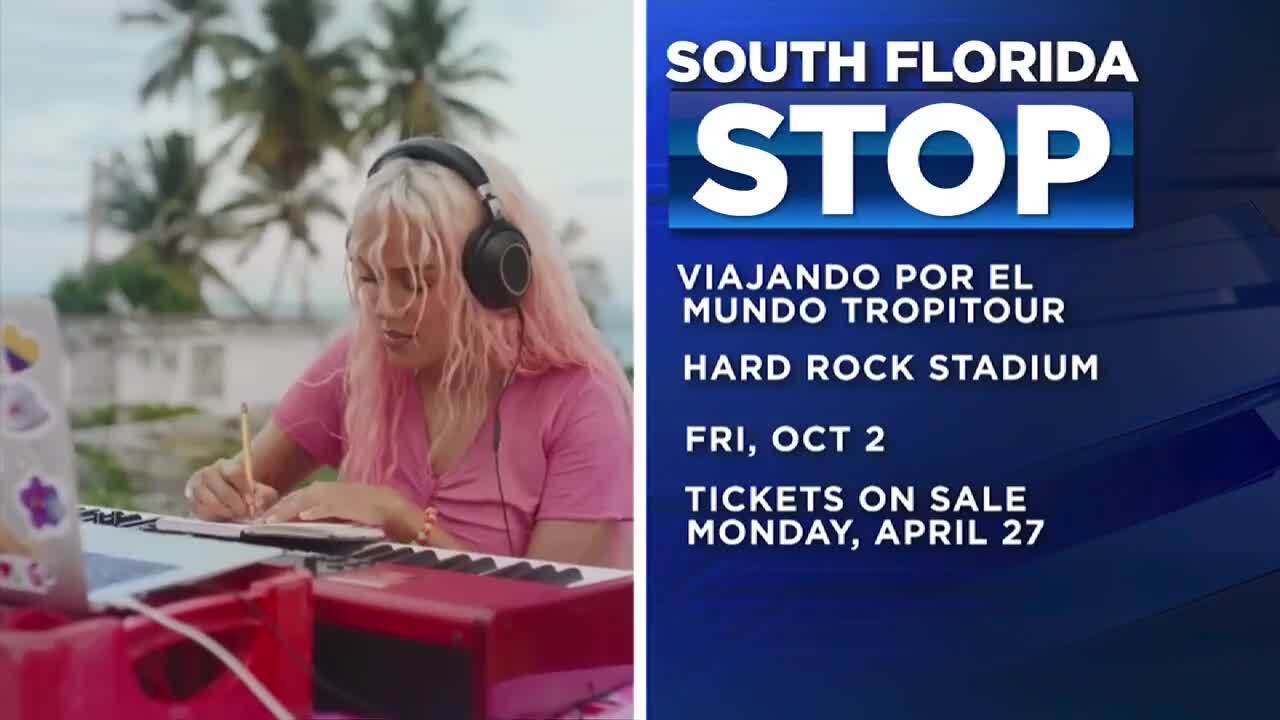 Karol G announces tour stop at Hard Rock Stadium