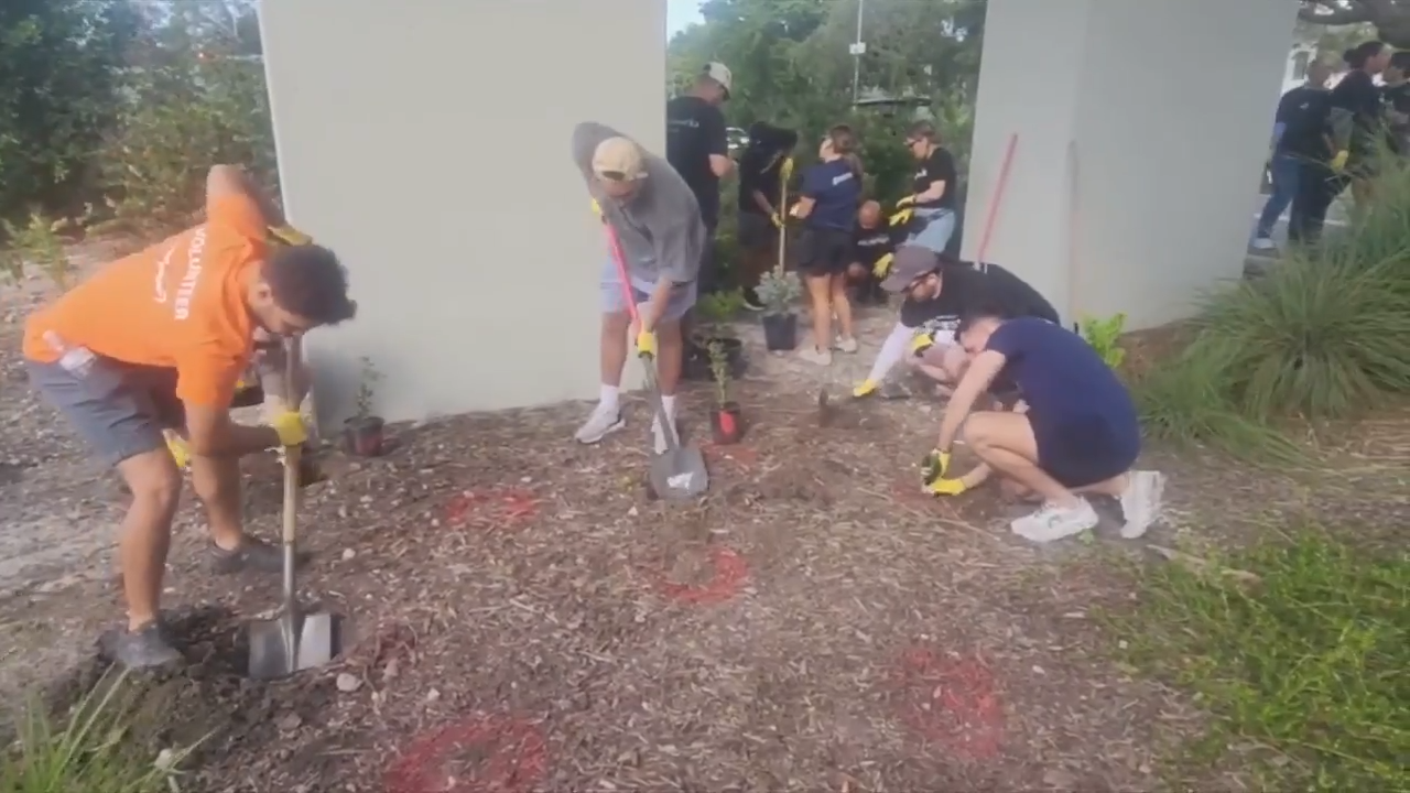 The Underline gathers local volunteers to plant micro forest in celebration of Earth Day