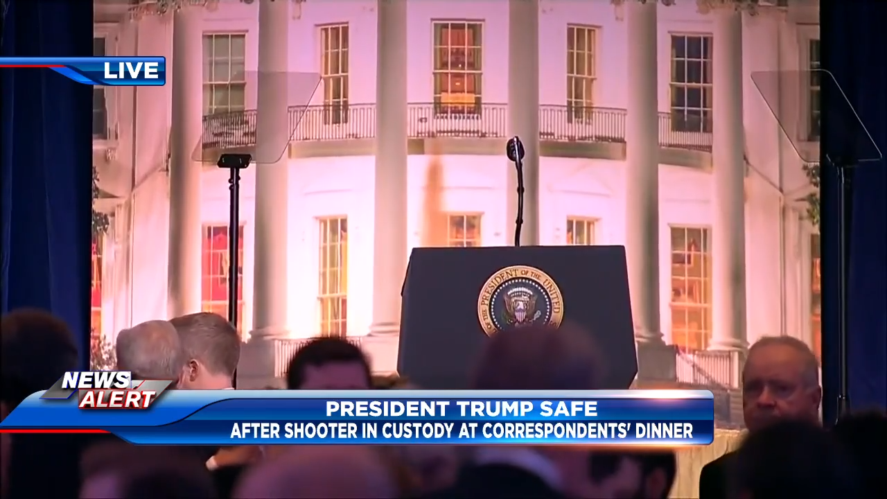Trump unharmed after security incident at White House correspondents’ dinner