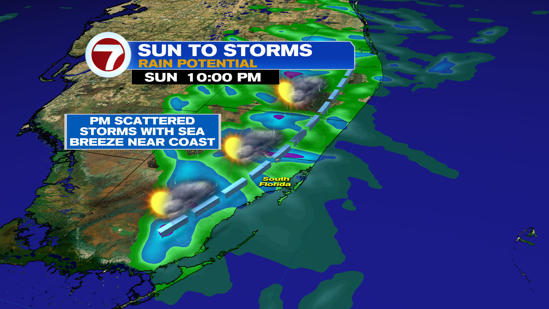 Sun to Storms Sunday Ahead of a Sizzling Stretch - WSVN 7News | Miami ...