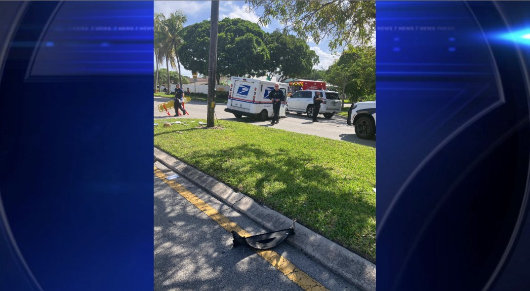USPS driver ejected and seriously injured in Fort Lauderdale crash; SW 4th Avenue closed