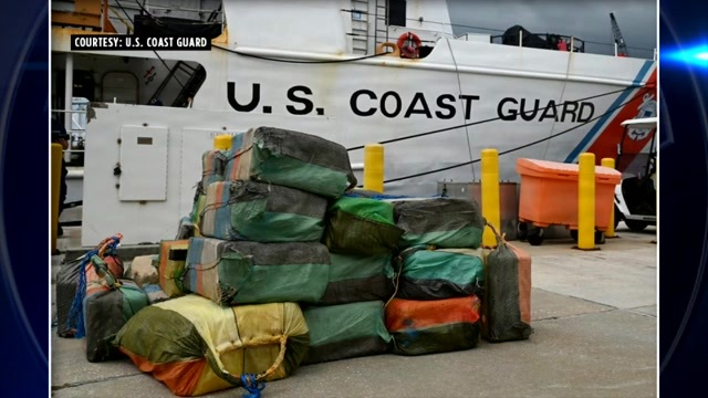 Coast Guard offloads $20M in cocaine seized from boats in Caribbean Sea