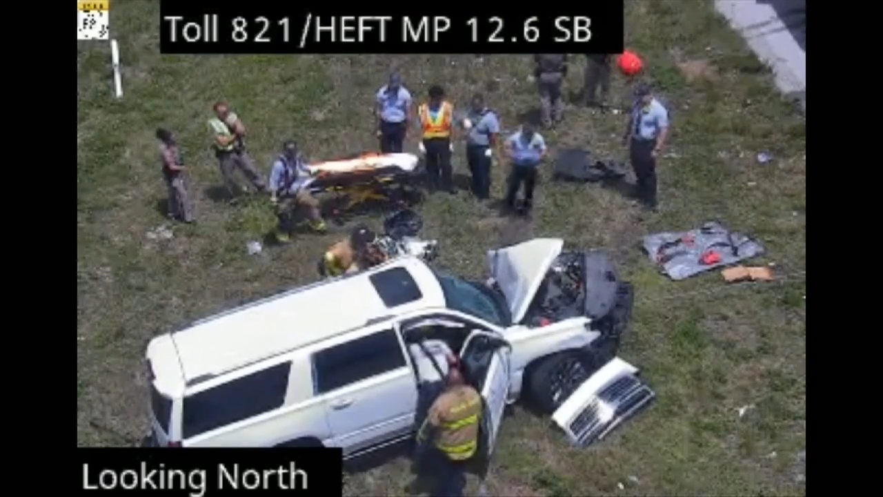 Emergency crews free trapped person after accident on Florida Turnpike; condition unknown