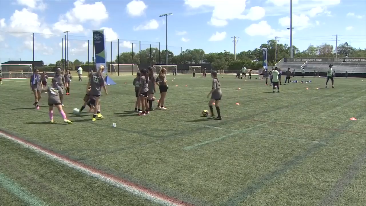 Youth soccer camp hosted by two time World Cup winner Mia Hamm inspires next generation of players ahead of FIFA World Cup