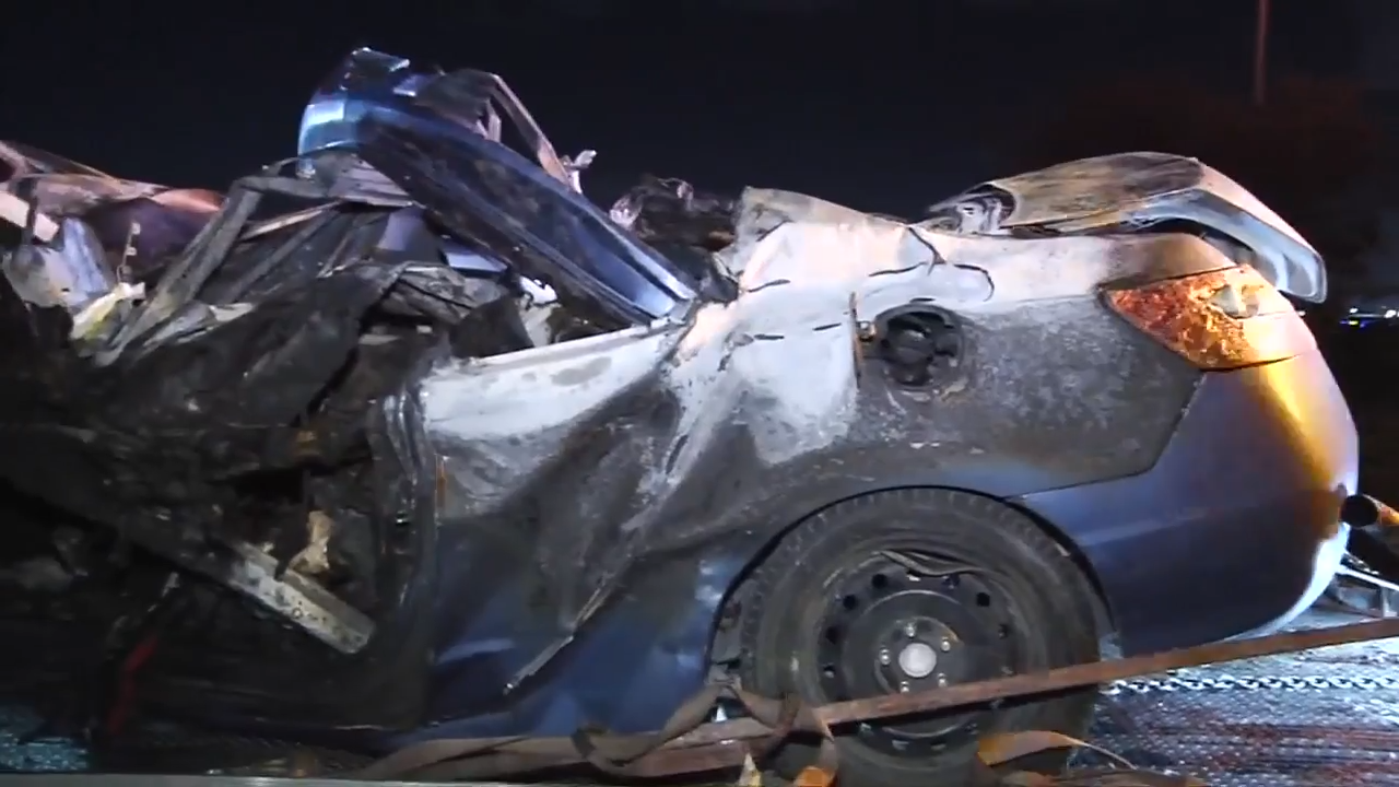 1 dead after crash in NW Miami-Dade sparks car fire