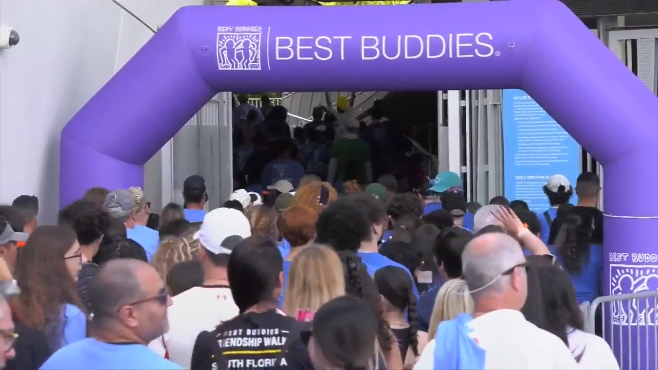 Attendees walk for a good cause at loanDepot Park for 5th annual Ed Ansin Best Buddies Friendship Walk