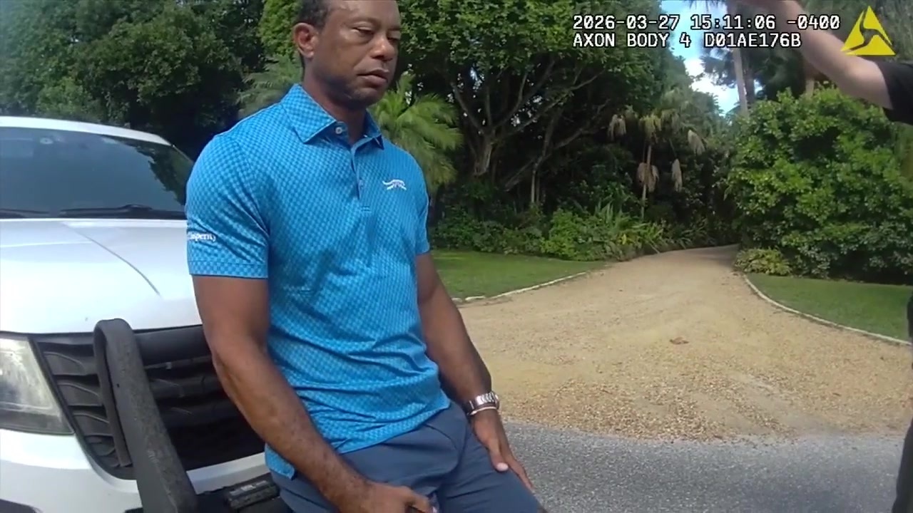 Bodycam shows a stunned Tiger Woods handcuffed after a Florida rollover crash – WSVN 7News | Miami News, Weather, Sports | Fort Lauderdale