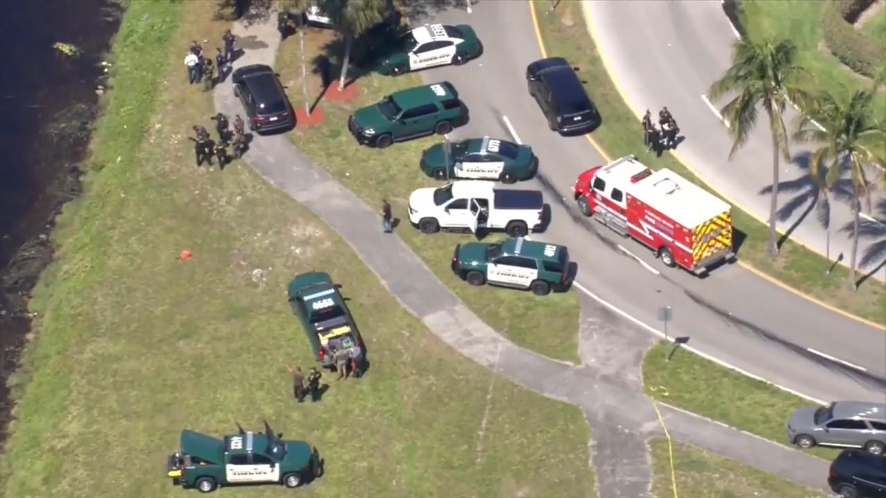 2 officers, off-duty firefighter rescue elderly woman after crashing into canal in Pompano Beach