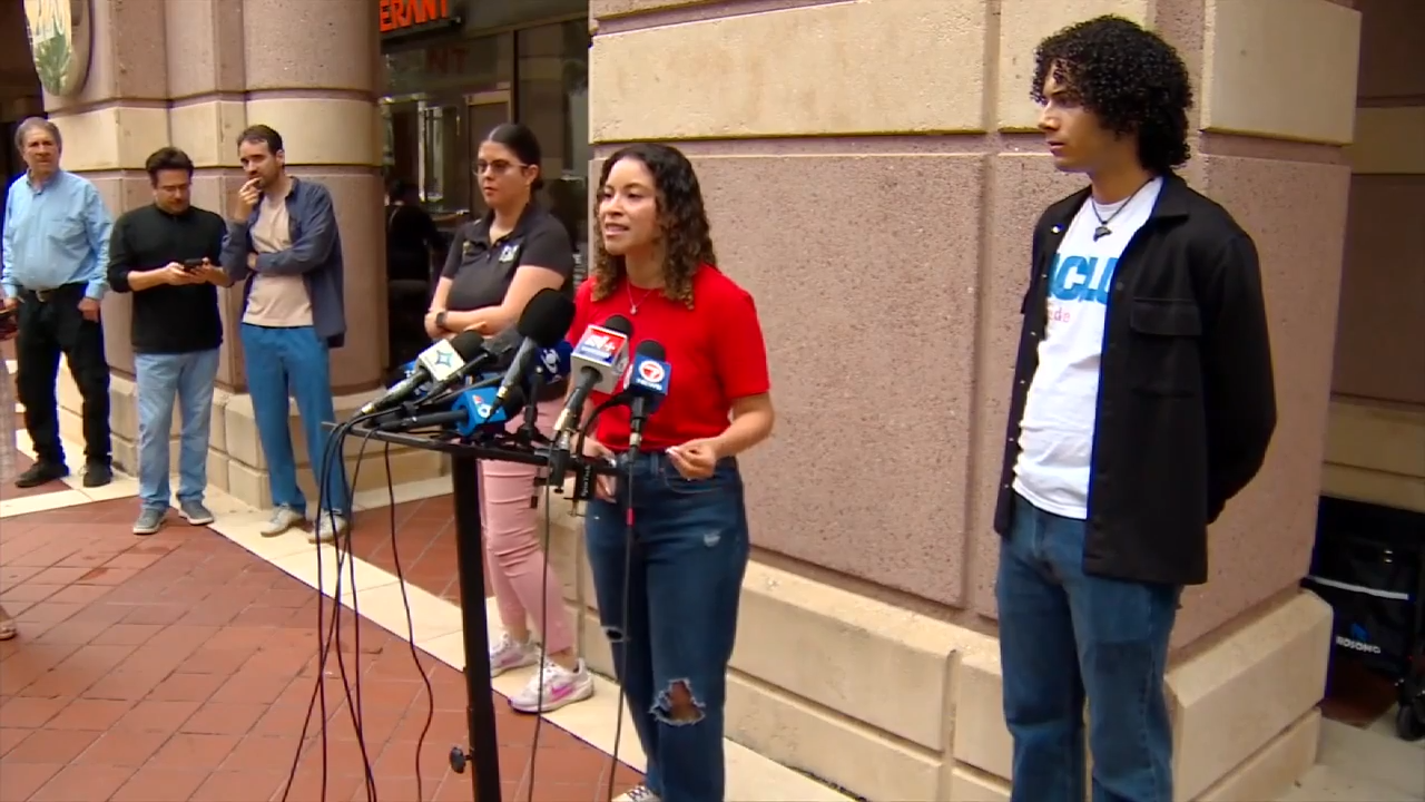 Advocates gather outside FIFA Miami Host Committee office to demand accountability, highlight travel advisory