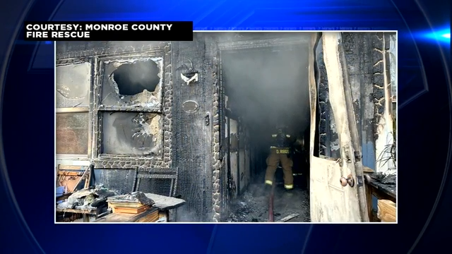 2 hospitalized after jumping out of window of burning home in Big Pine Key; flames kill 2 dogs
