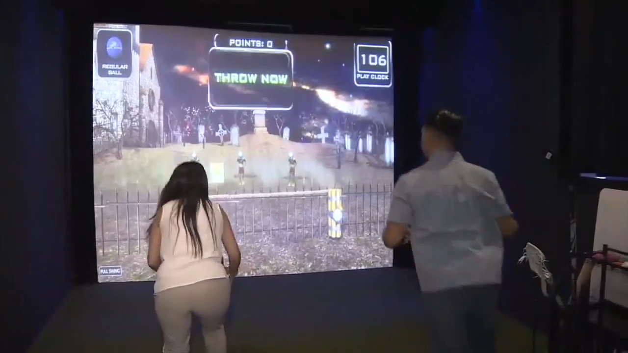 Enjoy some drinks while battling zombies in dodgeball during the big game at PLAY Sporting Lounge in Doral
