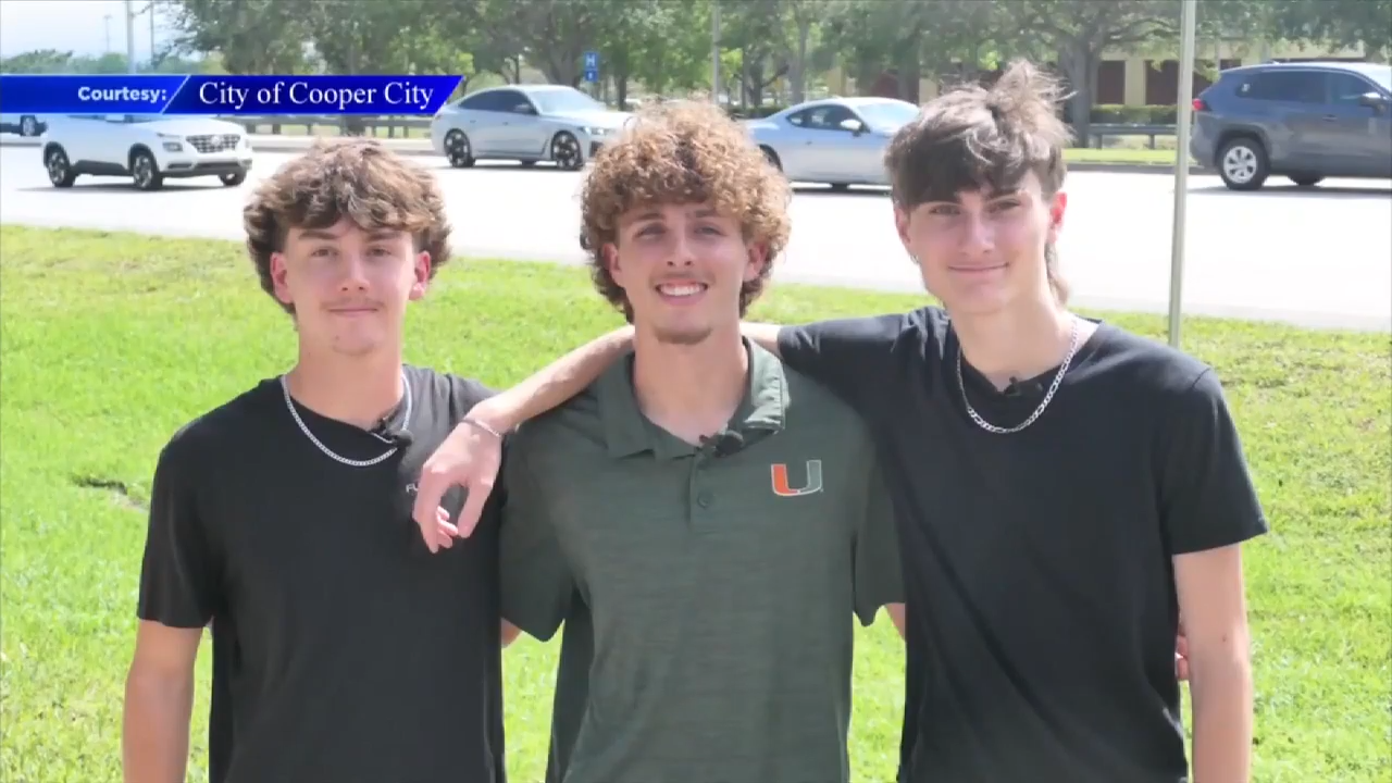 Cooper City teens hailed as heroes after helping man who suffered heart attack while changing tires
