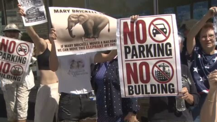 Protestors rally against a building proposal in Fort Lauderdale: “Be a disaster for the residents”