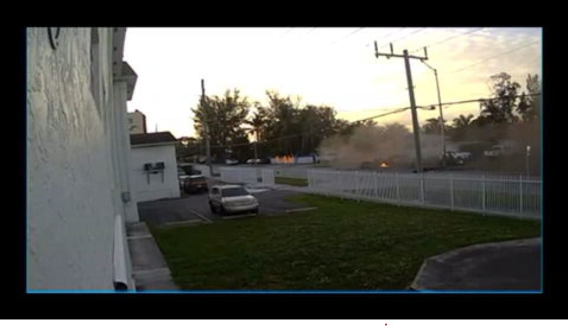 Ring camera footage shows fiery crash in Opa-locka that left man dead, 2 women injured