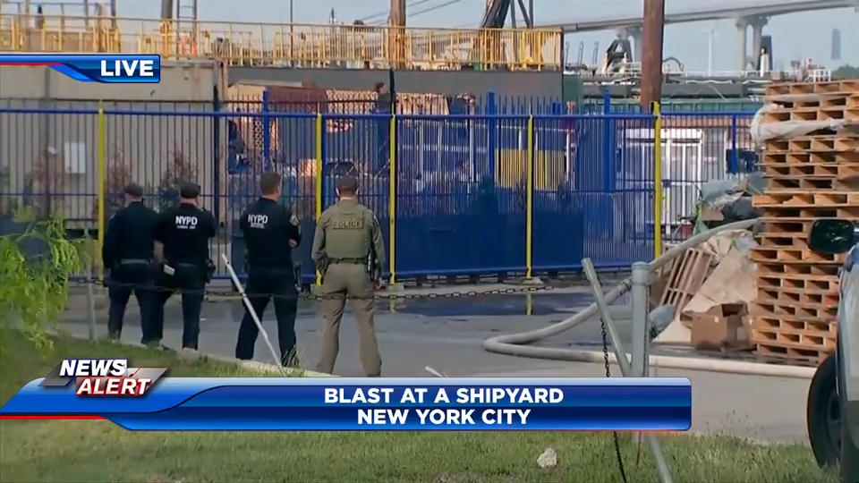 A fire and shipyard explosion on Staten Island injures at least 16, including 3 seriously