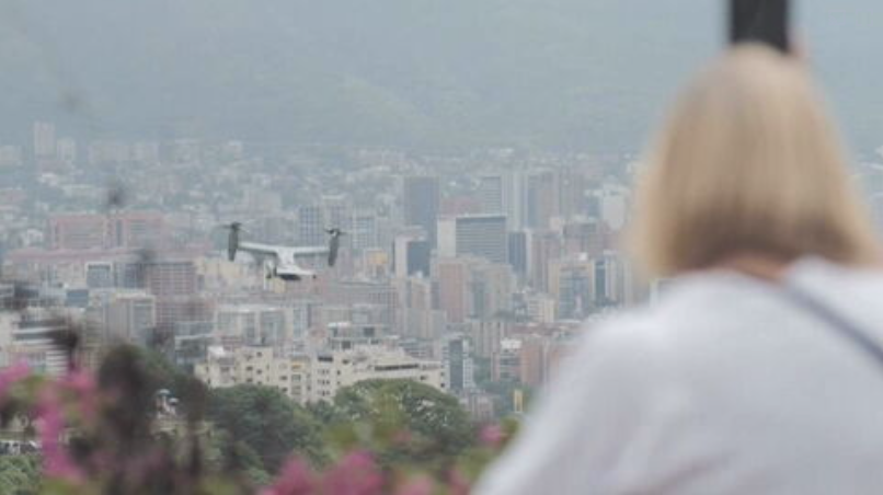 Marines conduct a rapid response exercise at the US Embassy in Venezuela’s capital