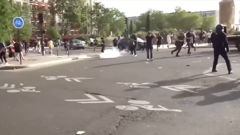 Paris police detain dozens after violence erupts during celebrations of PSG’s Champions League title