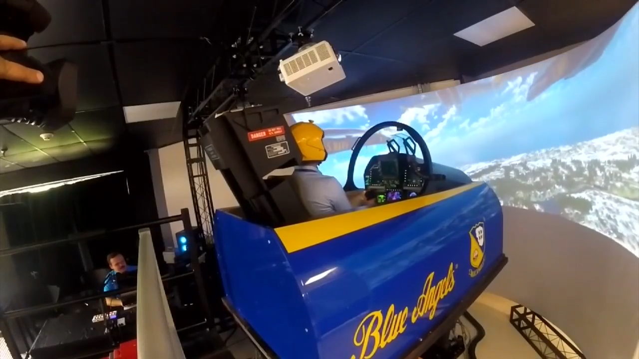 ‘One of a kind’: Simulator in Pensacola puts guests in the cockpit of Blue Angels jet
