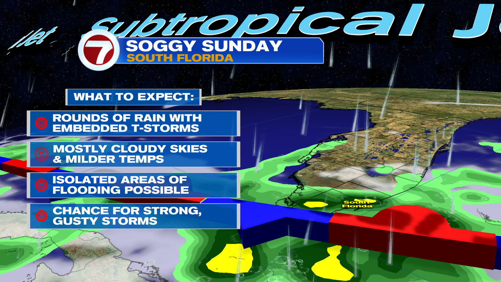 Soggy and Stormy Sunday - WSVN 7News | Miami News, Weather, Sports ...