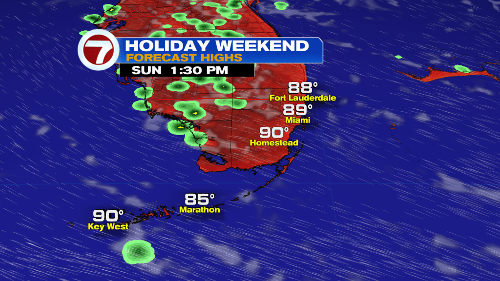 Steamy Sun with Chance for Showers Memorial Day Weekend - WSVN 7News ...