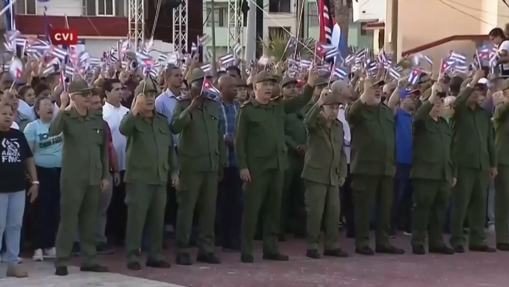 Díaz-Canel joins thousands protesting Raúl Castro indictment in front of US Embassy in Havana