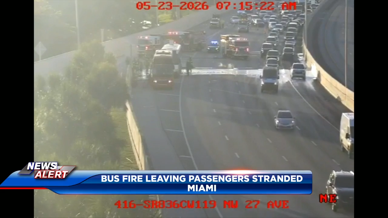 FHP shuts down 2 WB lanes on SR 836 after vehicle fire causes delays