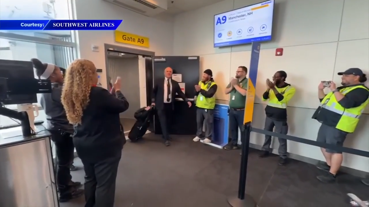 Former Spirit Airlines pilot receives retirement celebration from Southwest Airlines
