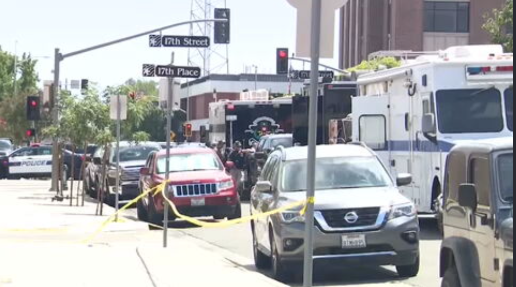 Police say man barricaded himself inside bank building with others in California city of Bakersfield