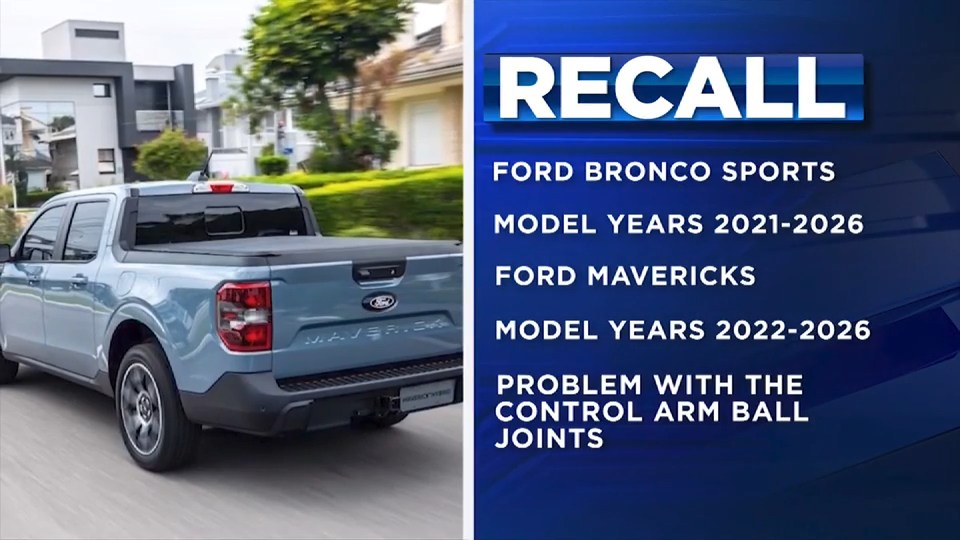 Ford recall for seat belt issue and a do-not-drive order for some Bronco Sport and Maverick vehicles