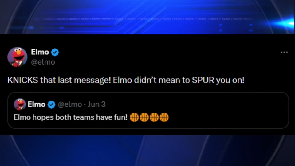 Knicks fans upset with Elmo after he wished both teams good luck in the NBA Finals