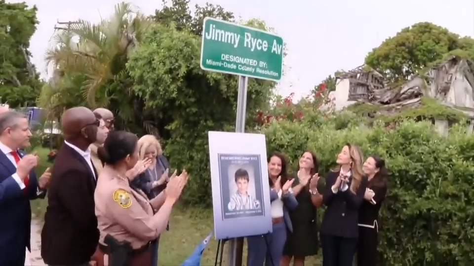 Miami-Dade unveils new street sign honoring Jimmy Ryce, abduction victim whose death led to child safety reforms