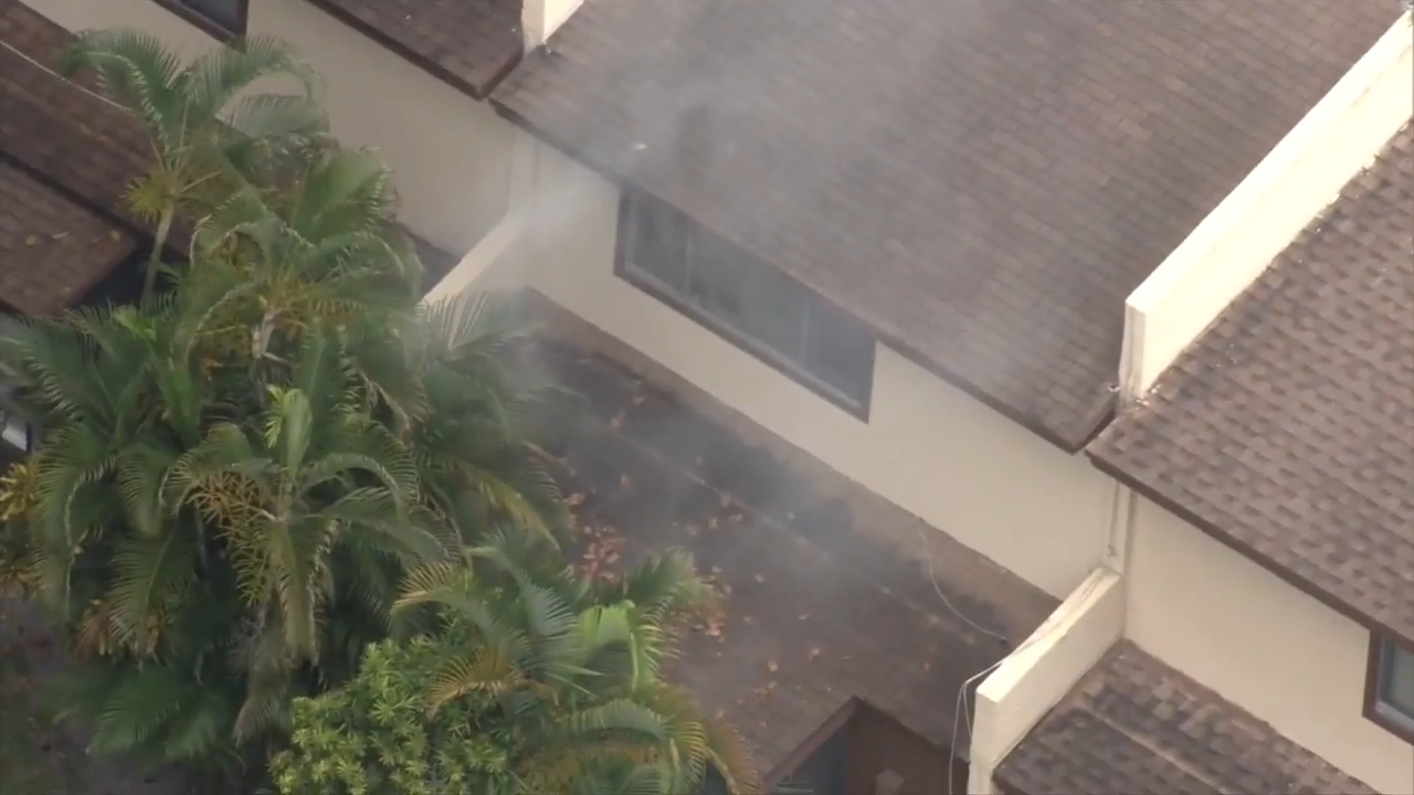 Fire crews battle townhouse fire in North Lauderdale; 1 trea