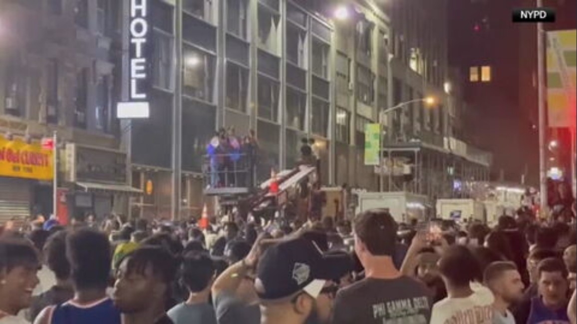 56 taken into custody, 10 officers injured after K