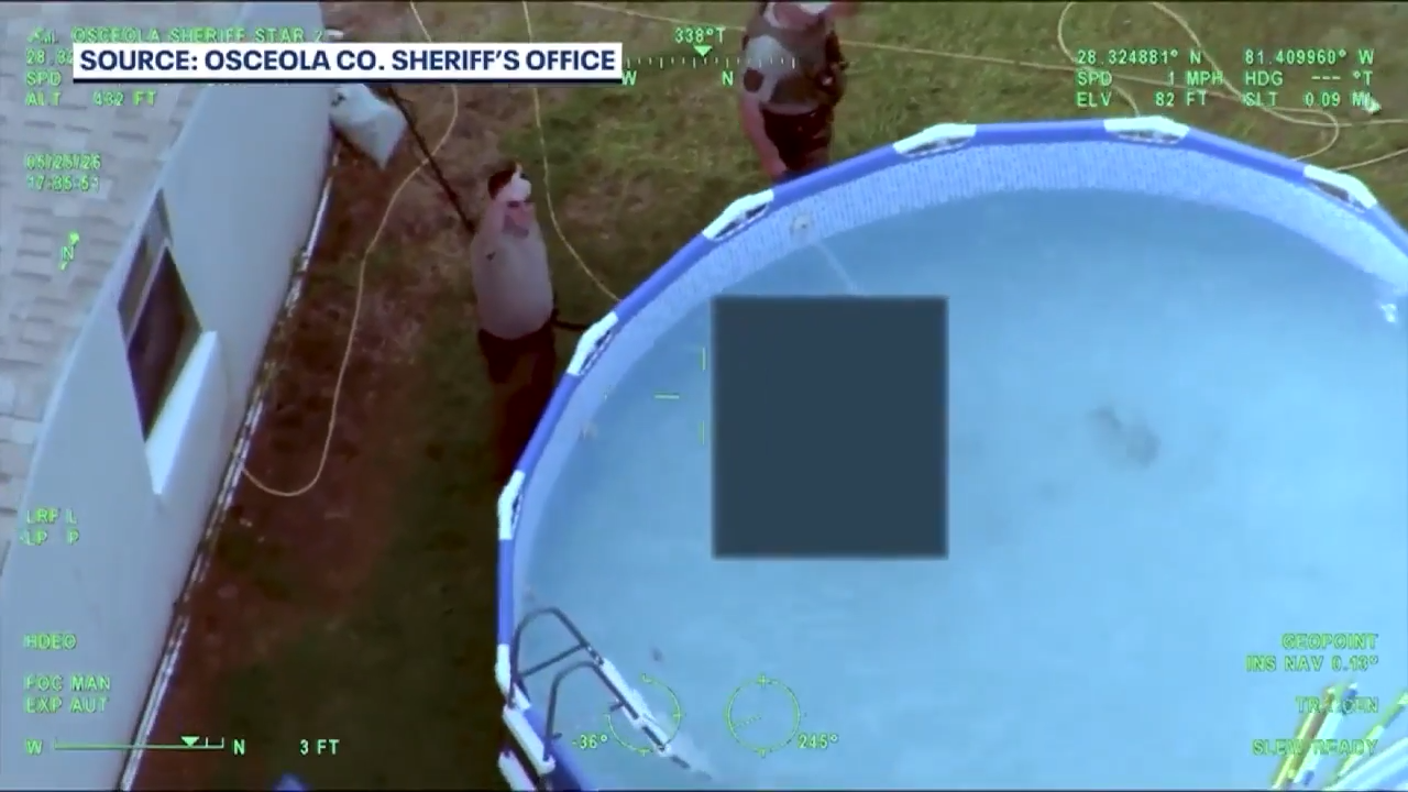 Osceola County deputies find missing 7-year-old girl struggling to stay afloat in neighbor’s pool