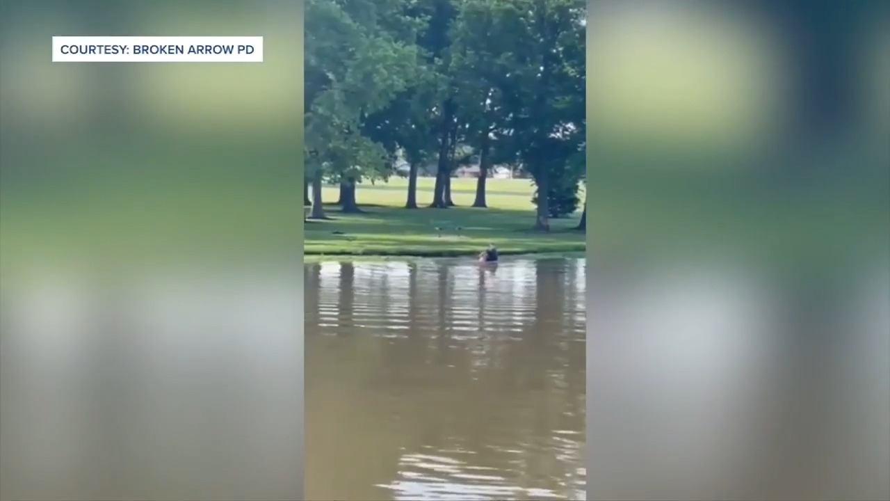 Officer saves boy from drowning in Oklahoma pond