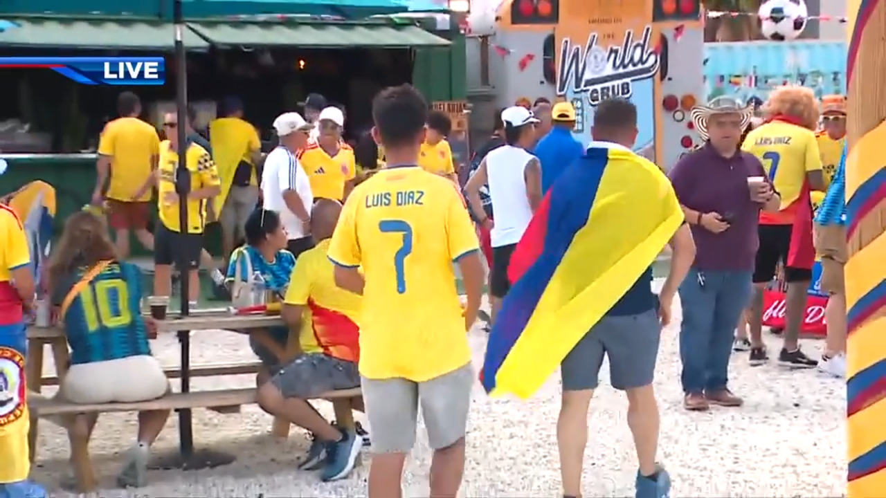Colombia fans kick off World Cup celebrations ahead of showdown with Portugal at Miami Stadium
