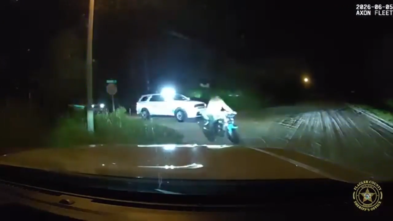 Florida man arrested after low-speed motorcycle chase with d