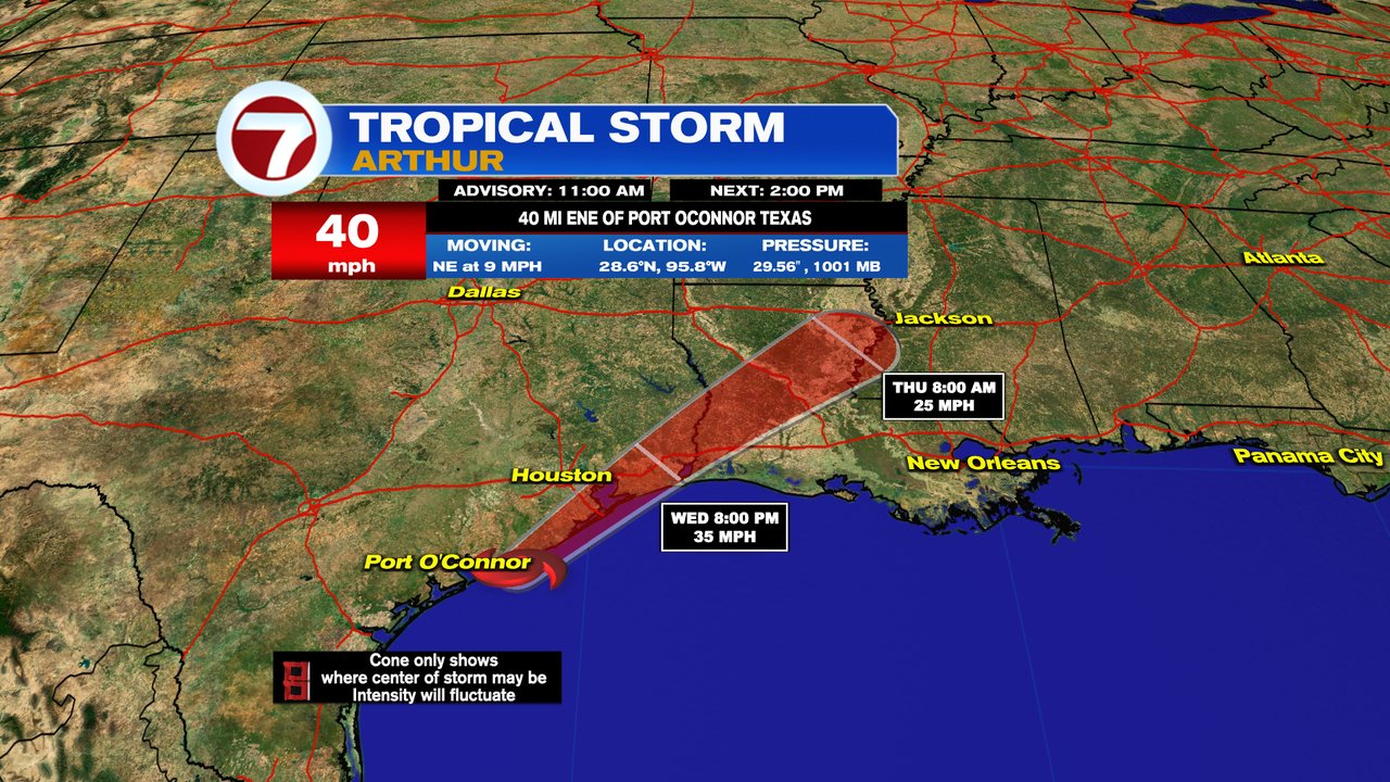 Tropical Storm Arthur, the first of the Atlantic season, targets Gulf