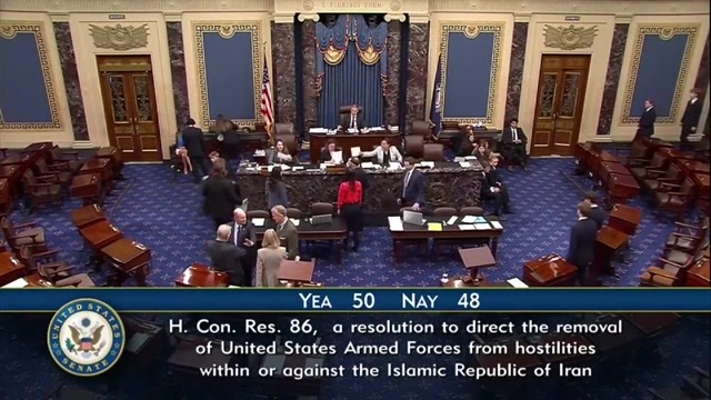 Senate for first time approves a war powers resolution in a rebuke to Trump over Iran conflict