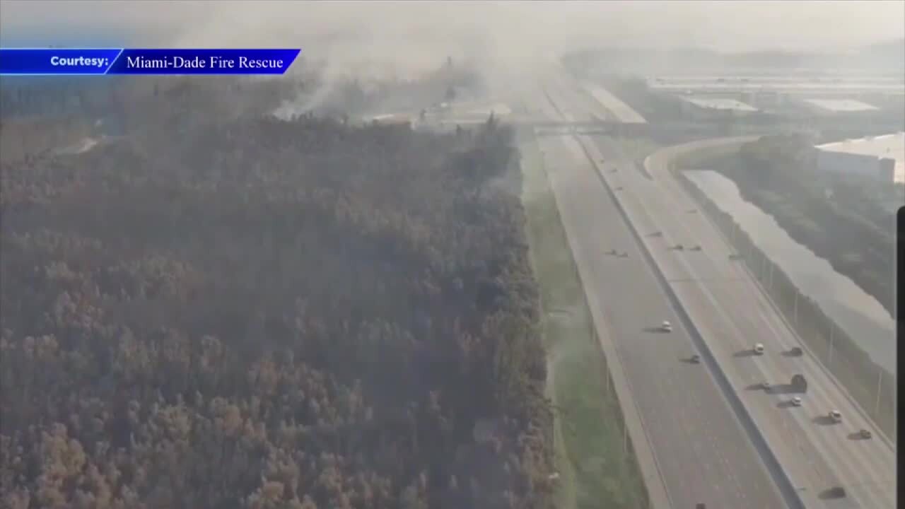 All lanes on Florida Turnpike, Krome Avenue reopened; Residents allowed to return home as crews battle 3 wildfires in West Miami-Dade