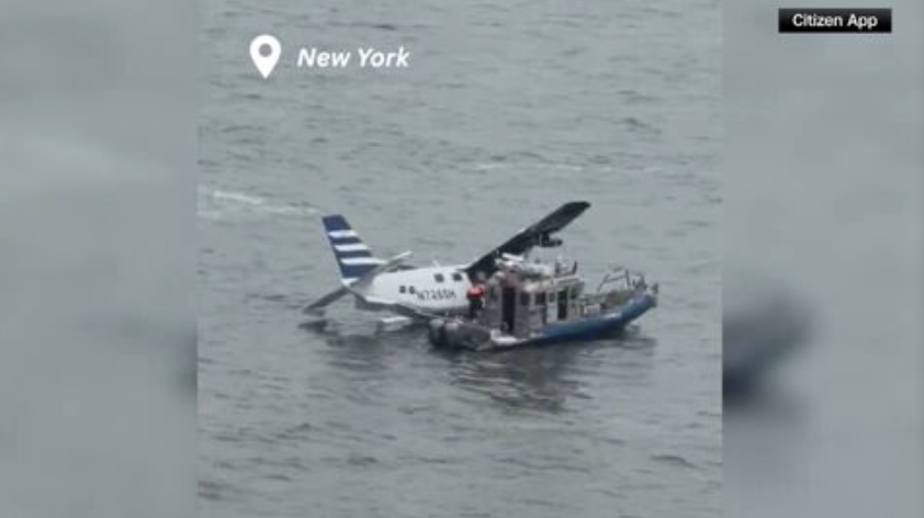 Seaplane makes a rough landing in New York City’s East River with no injuries reported