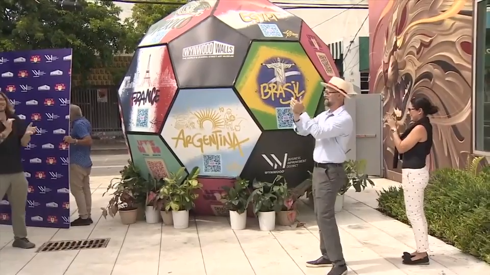 Wynwood Celebrates World Cup Progress with ‘World Ball’ Sculpture