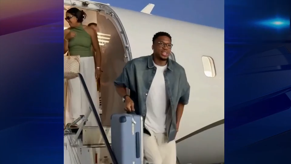 Giannis Antetokounmpo arrives in Miami ahead of introductory press conference with Heat