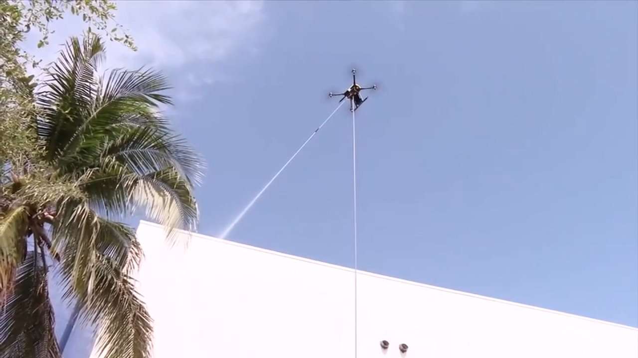 Goodwill South Florida demonstrates new drone-powered cleaning solutions